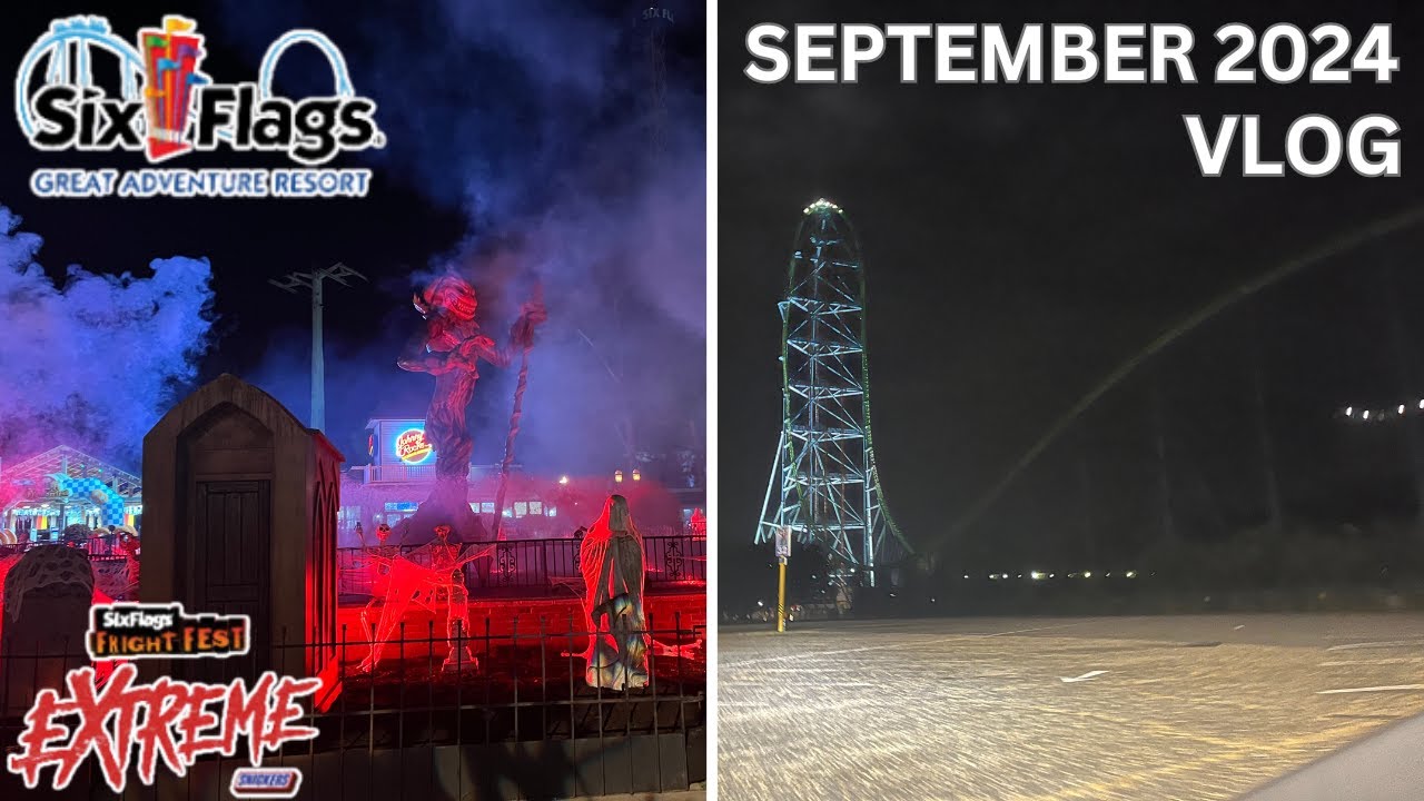 Six Flags Great Adventure FRIGHT FEST EXTREME Vlog September 2024 - YouTube