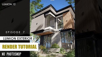 Episode 7 : Sunlight Lumion 12 Exterior Render Tutorial with no Photoshop #lumion #sketchup
