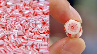 【Production Scenery】How to make a large amount of sakura candy 【PAPABUBBLEパパブブレ】 Handmade Candy