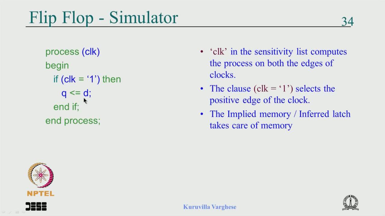 Mod-03 Lec-16 Modelling flip-flops, Registers