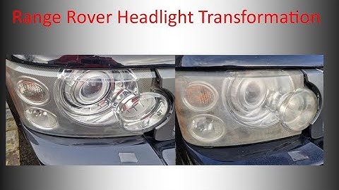 Restoring cloudy, fogged up headlight. Range Rover headlamp transformation.