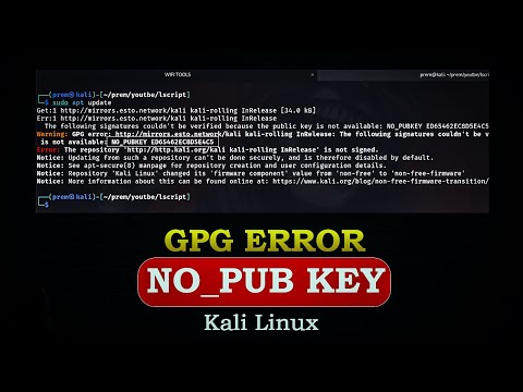 Kali Linux NO_PUBKEY Error Fix | apt update Repository Not Signed | 100% Working Solution