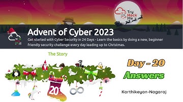 Advent of Cyber 2023 - Day 20 Writeup with Answers by Karthikeyan Nagaraj | TryHackMe Walkthrough