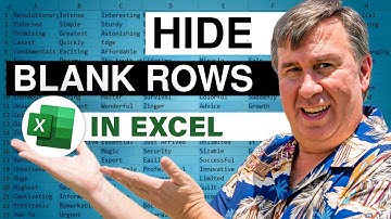 Excel - Hide Blank Rows Without a Macro - Episode 1736