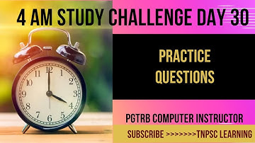 PGTRB COMPUTER INSTRUCTOR |questions for practice| 4 AM DAY 29