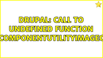 Drupal: Call to undefined function DrupalComponentUtilityimagecreate()