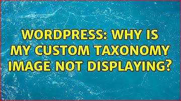 Wordpress: Why is my custom taxonomy image not displaying? (2 Solutions!!)