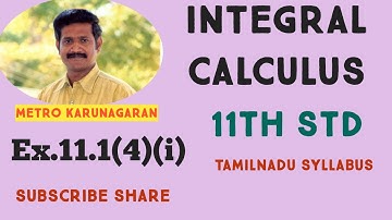 11th Std Maths Ex.11.1(4)(i) Integrate with respect to x (1+x^2)^-1