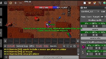 Como ativar Cave bot e alto Target no Tibia UNDERWAR