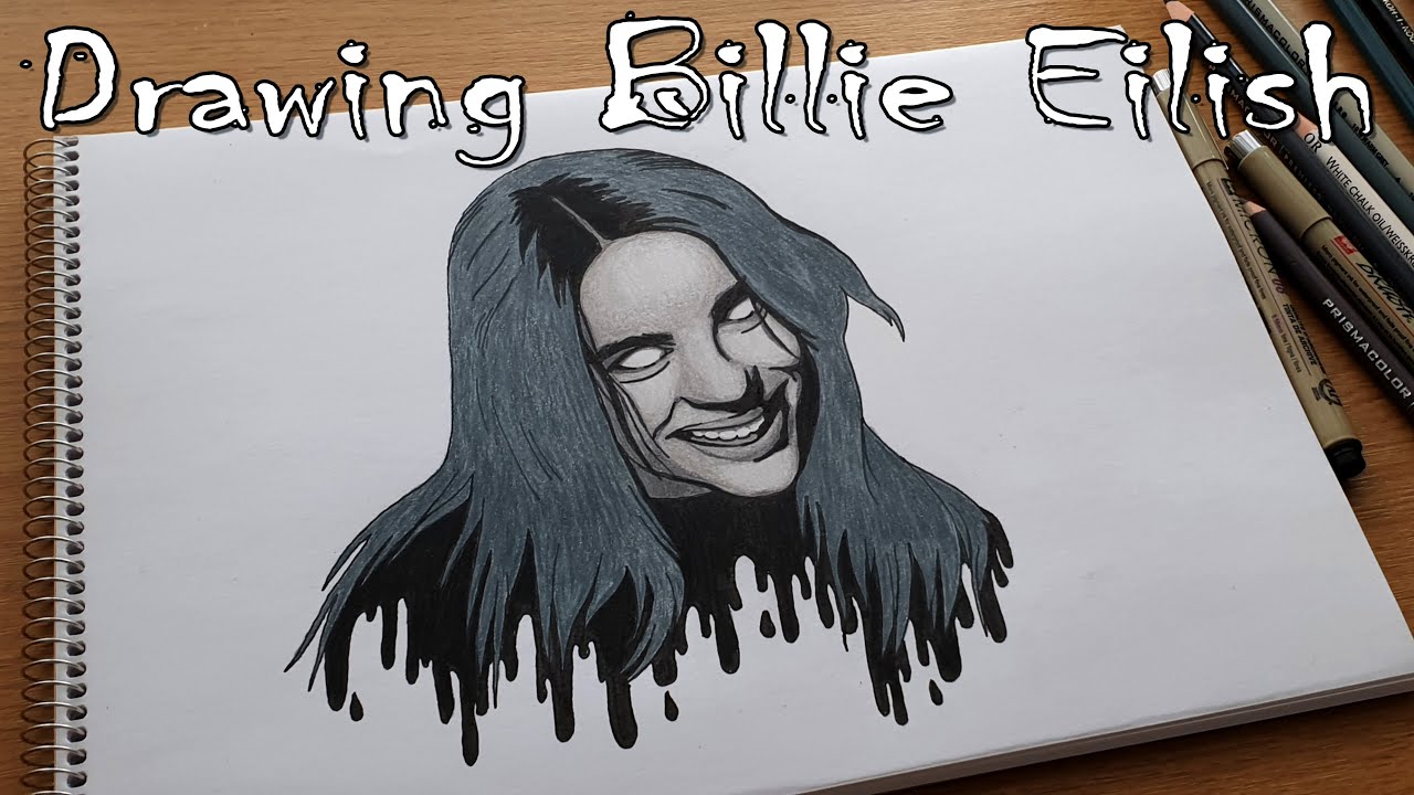 How To Draw Billie Eilish When We All Fall Asleep Where Do We Go