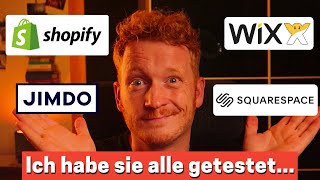 Onlineshop erstellen - Vergleich von Shopify, Wix, Jimdo vs Squarespace