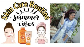 روتين بشرتي في الساحل و شمس الصيف - summer skin care routine