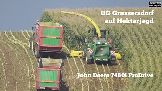 Bergauf auf Hektarjagd - Die HG Grassersdorf in action mit John Deere 7480i ProDrive - Strautmann