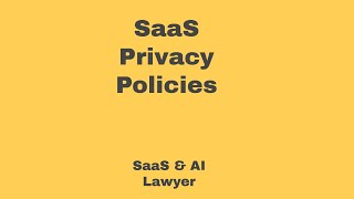 SaaS Law Firm Drafting Privacy Policy Agreements