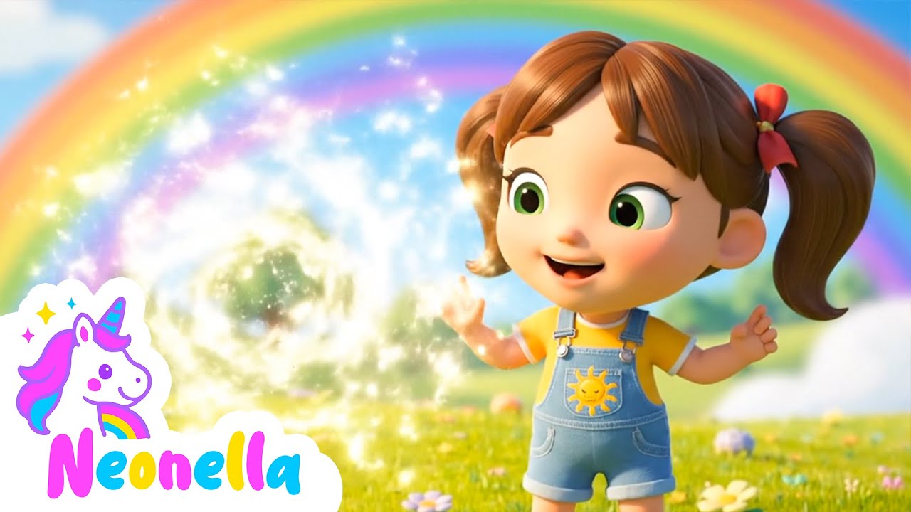The Rainbow Dance | Learn the Rainbow Colors | @NeonellaKids Nursery Rhymes & Kids Song
