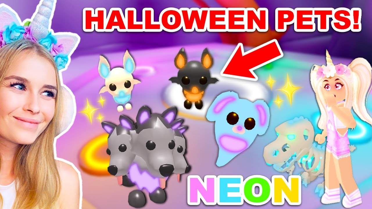 Turning All New Halloween Pets Neon In Adopt Me Roblox Youtube - roblox neon pets