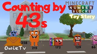 Counting by 43s Numberblocks Minecraft | Skip Counting by 43s Song for Kids