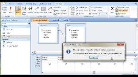 belajar microsoft office access  rumus access