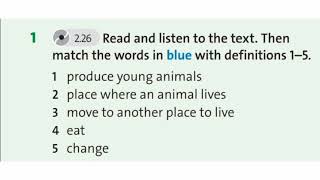 English Plus 7. Module 5. CLIL Natural science: Adapting to the environment. Ex 1 p.74