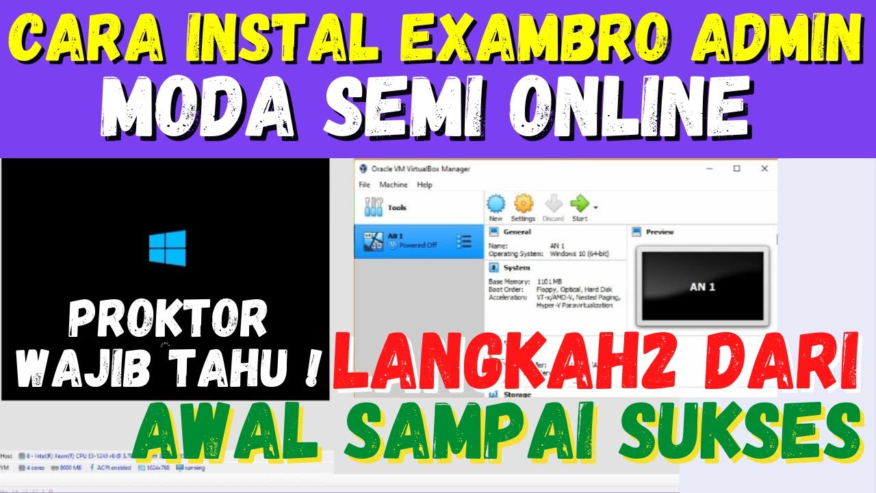 CARA INSTAL EXAMBRO ADMIN SEMI ONLINE, PASANG VHD ANBK 2021