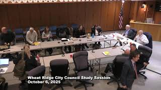 Wheat Ridge City Council Study Session 10-6-25