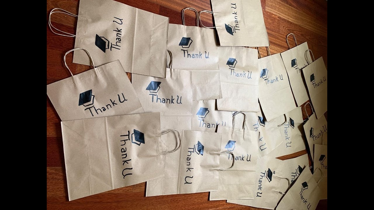 [25 Bags] 13 X 7 X 17 White Kraft Paper Gift Bags Bulk with Handles. Ideal for Shopping, Pack