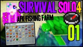 Minecraft SURVIVAL SOLO4 - 01 - Początki ... i automatyczna łowiarka :) (AFK Fishing Farm)