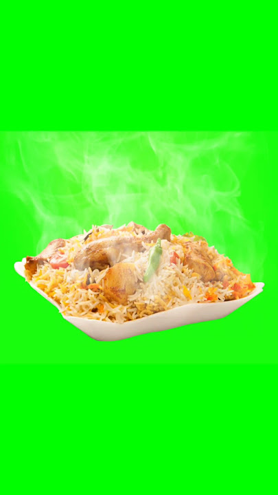 Hot Food Biryani Green Screen Animation