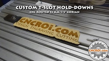 Custom Corian T-Slot Hold-Downs