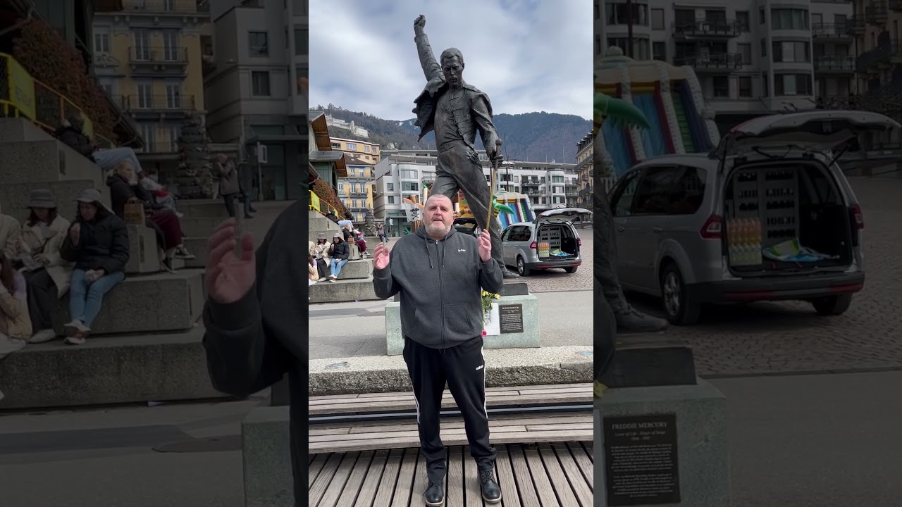 A wonderful trip with shirley to Montreux to see the statue of The Greatest showman Freddie Mercury