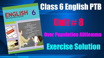 English Class 6| Lesson No. 8 | Overpopulation - A Dilemma | Exercise | @EducationPlanet25Official