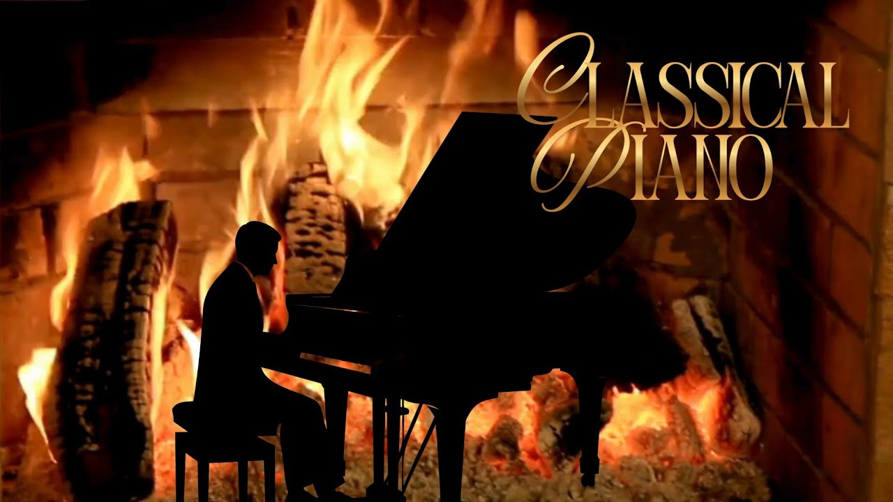 Beethoven Classical Piano Music Fireplace ~ Beethoven Sonata| Calming Fire Sounds & Music Ambience
