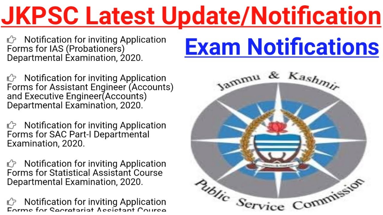 JKPSC Latest Notification - Exam Details and Date || Secretariat/Engineer/Department Exam Notice 👍👍