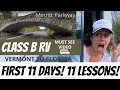 11 LESSONS IN OUR FIRST 11 DAYS IN OUR CLASS B CAMPER VAN // Coachmen Beyond 22C