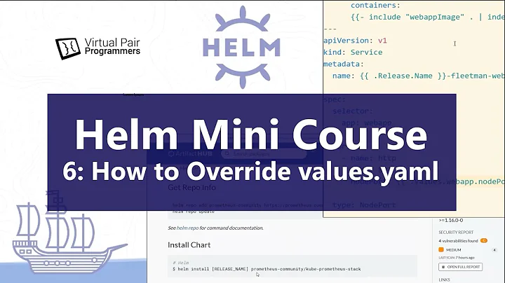 Helm Mini Course Part 6 - How to write a values.yaml file