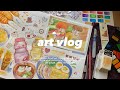 Art vlog  watercolor food art trying new art supplies from stationery pal cozy rainy days 