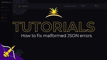 How to fix malformed JSON errors