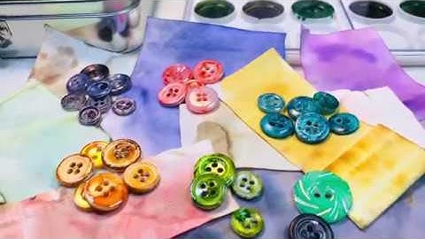 Alcohol Ink Buttons - Spectrum Art