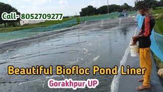 Beautiful Biofloc Pond Liner Setup In UP.