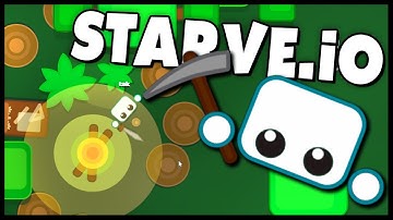Starve.io - SURVIVING THE COLD & WOLVES! Crafting Tools & Base Building - Starve.io Gameplay