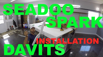 Seadoo spark UNDER mount drop down davit installation how to WWW.DINGHYDAVITS.COM