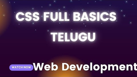 #3 Web Development Tutorial in Telugu | Learn HTML CSS JavaScript from Scratch #fullstackdeveloper