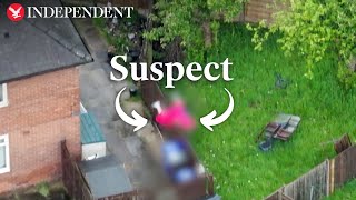 Half-naked suspect hops garden fences in police chase