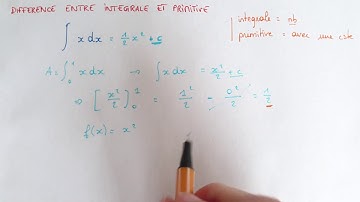 DIFFÉRENCE entre PRIMITIVES et INTÉGRALES : ce qu’il faut savoir - Analyse maths