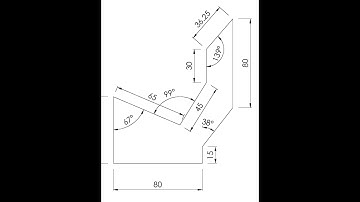 AutoCAD practice Exercise 1/based on polar method or angle