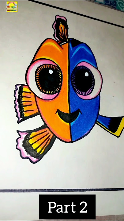 part 2: Finding Nemo and Dory drawing #drawing #easydrawing #ytshorts #nemo #doryfish