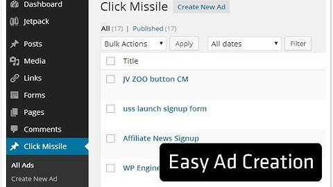 Using the Ad manager in Click Missile Ads Placement plugin for WordPress