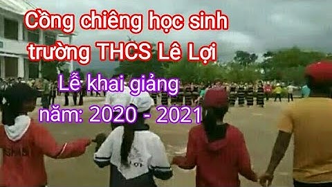 Cồng chiêng của học sinh trường THCS Lê Lợi, dịp lễ khai giảng năm học: 2020 - 2021