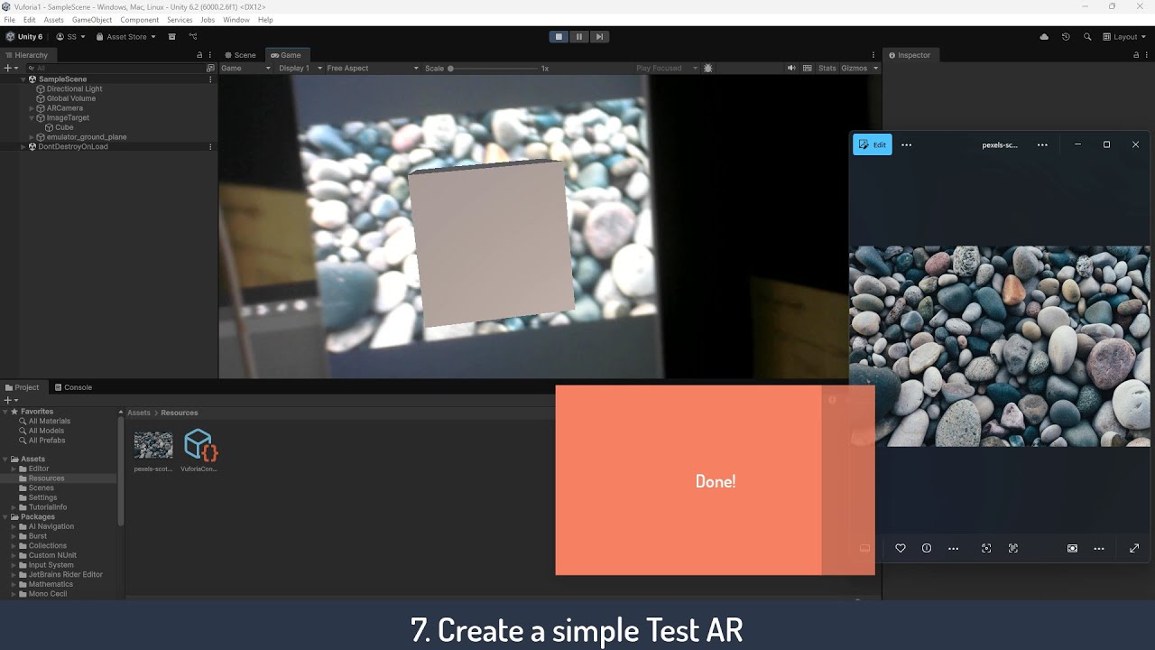 How to install Vuforia in Unity 6 + Simple Test Scene