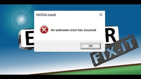 NVIDIA Install An Unknown Error Has Occurred / Error instalador NVIDIA / SOLUCIONADO ✅️